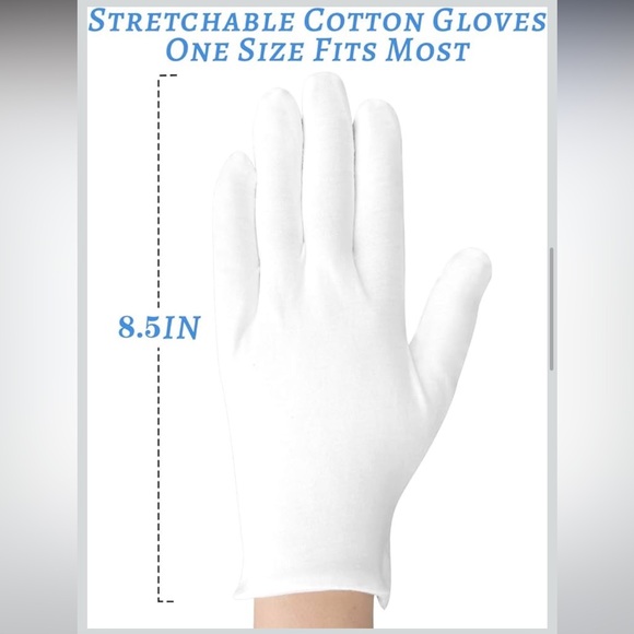3 Pairs Cotton Gloves for Dry Hands Gloves Breathable Cloth New - Picture 2 of 9